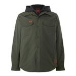 Hard Yakka Size XL Military Green Quilted Flannel Hooded Shacket