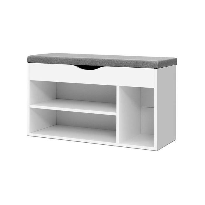 Storage Shoe Rack Cabinet White 3 Cubes