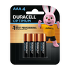 Duracell Optimum Alkaline AAA Battery 4 Pack