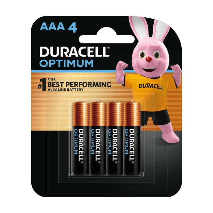 Duracell Optimum Alkaline AAA Battery 4 Pack