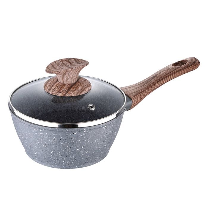 Bergner Granito 16cm Saucepan w/ Long Handle w/ Lid - Grey