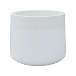 Northcote Pottery 42 x 36cm White Terrazzo Precinct Lite Maxim Drum Planter