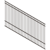 ProtectorAl 1201-2400W x 1200H Satin Black DTR All Up Pool Fence Panel Raked 16-30º