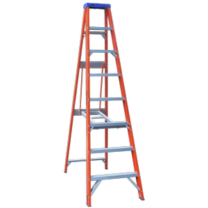 INDALEX 2.4m Industrial Fibreglass 180KG Pro Series Single Sided Step Ladder