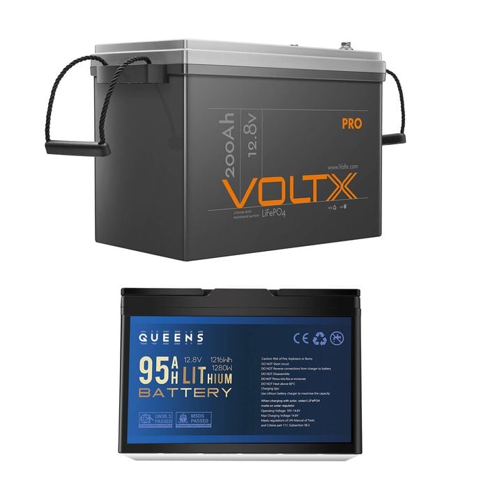 Voltx 12v 200ah Lifepo4 Lithium Battery + 1216wh Battery, Dual System, Home Backup & Off-grid Power Solution