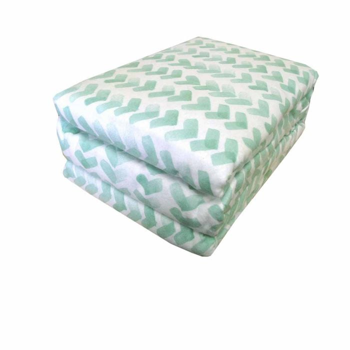 Designer Collection 100% Cotton Flannelette Sheet Set Double 40 Cm Wall Arrow Green