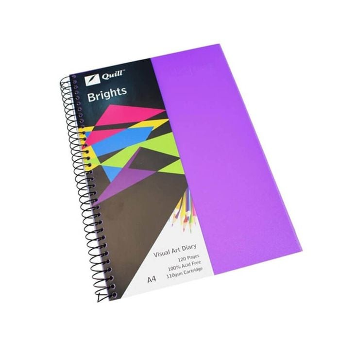 Quill Brights Visual Art Diary A3 (60 leaves) (Dark Purple)