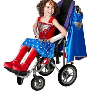 Dc Comics Wonder Woman Adaptive Girls Dress Up Costume - Size M