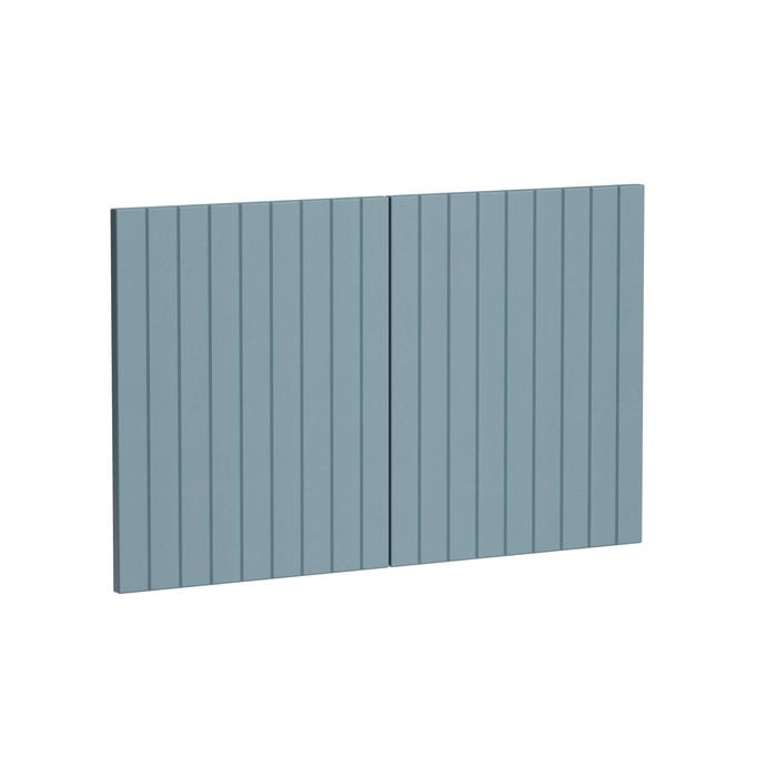 Kaboodle 900mm Danish Blue V-Groove Medium Rangehood Doors - 2 Pack