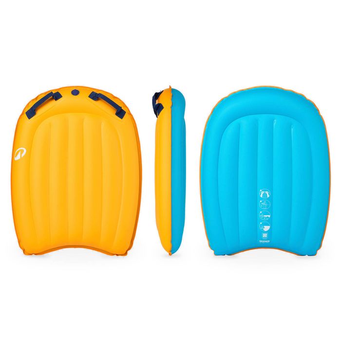 Decathlon - Inflatable Bodyboard, Orange And Blue - One Size