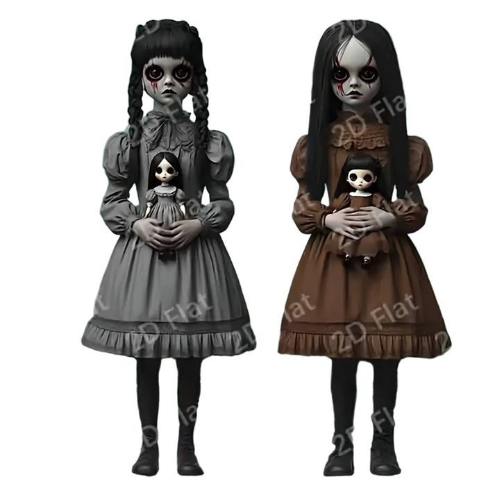 Lifebay Gothic Horror Girl Yard Decor Set (2Pcs)