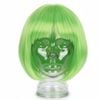 Bob Wig Costume Short Straight Fringe Cosplay Party Full Hair Wos Fancy Dress Green