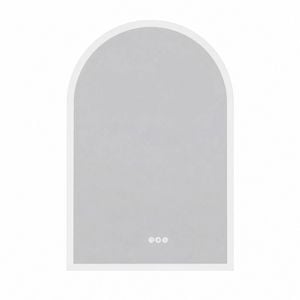 Oakory 90cm Arched Led Bathroom Mirror With Date Time Temperature Display Anti-fog