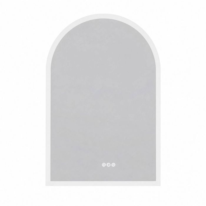 Oakory 90cm Arched Led Bathroom Mirror With Date Time Temperature Display Anti-fog
