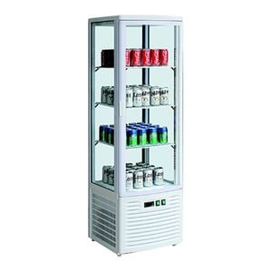 Thermaster Four-sided Upright Beverage Display Fridge Ivory-white  - Countertop Display Fridges (lsc235)