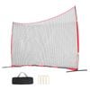 VEVOR 620x314cm Barricade Backstop Net Red Portable Practice Equipment with Carry Bag