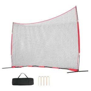 VEVOR 620x314cm Barricade Backstop Net Red Portable Practice Equipment with Carry Bag