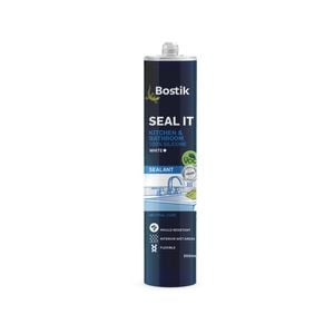 Bostik 300ml White Seal It Kitchen And Bathroom - White
