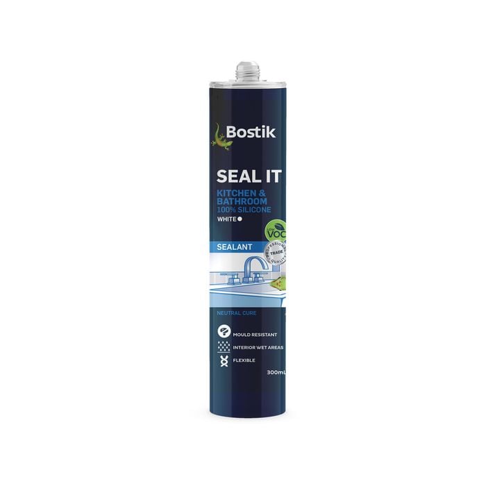 Bostik 300ml White Seal It Kitchen And Bathroom - White