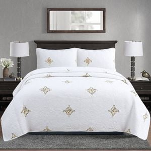 Bloomington 100% Cotton Lightly Quilted Coverlet Set Colorado Yellow King