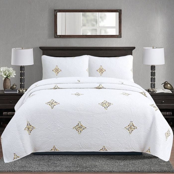 Bloomington 100% Cotton Lightly Quilted Coverlet Set Colorado Yellow King