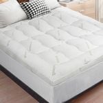 STARRY EUCALYPT Bamboo Fibre Pillowtop Mattress Topper King Single 7.5cm