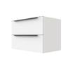 Stein 750 x 450 x 500mm White Select Wall Hung Black Integrated Handle Vanity - Cabinet Only