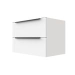 Stein 750 x 450 x 500mm White Select Wall Hung Black Integrated Handle Vanity - Cabinet Only