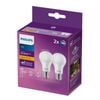 Philips A60 E27 LED 1360lm Warm White 12W Globe - 2 Pack
