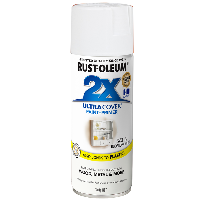 Rust-Oleum 340g Blossom White Satin 2X Ultra Cover Spray Paint