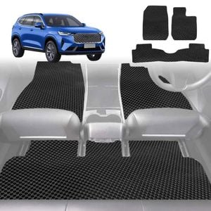 6D Diamond Car Floor Mats for Haval H6GT 2021-Current-Full Set-Black-Outback GT