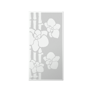 Walpix 1800 x 900 x 2.5mm Perforated Aluminium Decorative Screen Flat Profile Tropical Full Perf - White Satin
