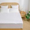 ESSN Commercial Corner Strap Quilted Cotton Mattress Protector White King Single Bed