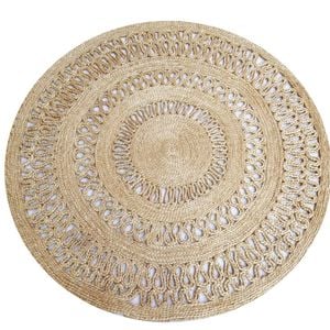 Tribal Round Jute Rug - 1069 - Natural - 120x120cm