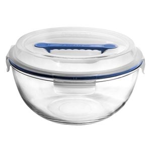 Glasslock Handy Tempered Glass Mixing Bowl With Lid 4000ml