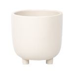 180 x 180mm Small Sand Ceramic Footed Pot