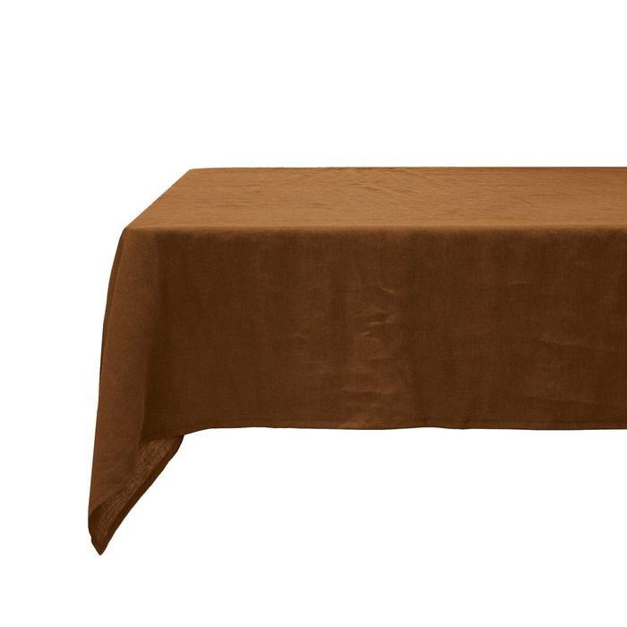 Bambury French Flax Linen Rectangle Tablecloth