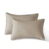 CleverPolly Vintage Washed Microfibre King Pillowcases - Ultra Soft & Skin-Friendly - Set of 2 - 50cm x 90cm (Linen)