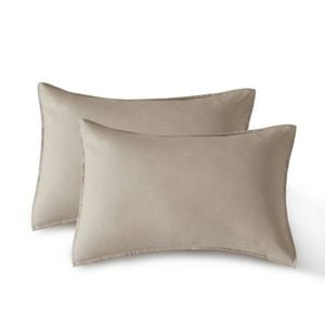 CleverPolly Vintage Washed Microfibre King Pillowcases - Ultra Soft & Skin-Friendly - Set of 2 - 50cm x 90cm (Linen)