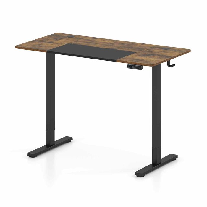 Costway 1.2M Electric Standing Desk 3 Memory Quiet 90 KG Load Black