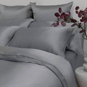 Bedding Co. Pillow Case 100% Mulberry Silk 22 Momme Silver Grey King