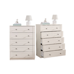HARRIET 5 Drawers Chest of Drawers Tallboy -2 Sets Cream color