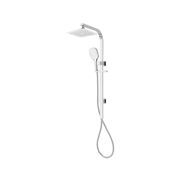 Foreno Square Double Head Slide Shower - Suitable For Mains Pressure