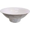 LVD Ceramic Rustic Farmhouse Bowl Tray Tabletop Home Decor 33cm Round White