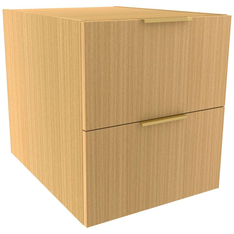 Lugna 512 x 450 x 580mm Sand 2 Drawer Storage Cabinet