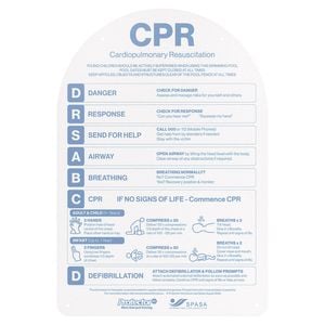 ProtectorAl 565 x 387 x 3mm Deep Ocean CPR Pool Safety Sign - Arch