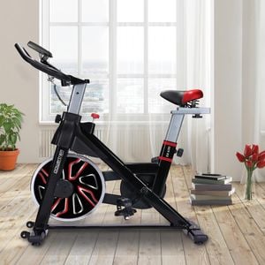 PowerTrain RX-600 Exercise Spin Bike Cardio Cycle - Red