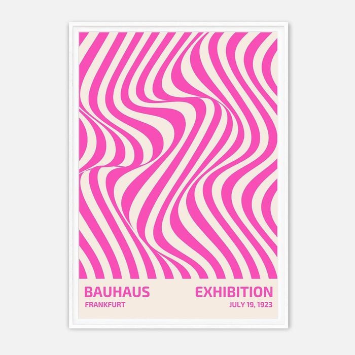 Galrie Bauhaus Frankfurt 1923 Exhibition Poster - Vintage Abstract Art Print, White Frame, A4 21 x 30cm (8 x 12inch)