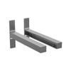 Flexi Storage Decorative Shelving 200mm Brushed Aluminium Shelf End Brackets
