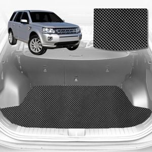 6D Diamond Car Boot Mat for Land Rover Freelander (Series 2)2007-2014-Cargo Mat-Black-Outback GT